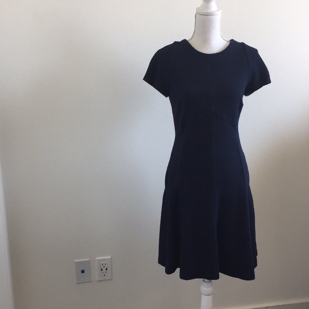 Navy blue A-line dress